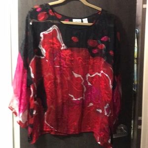 Red/Black burnout top from Chico’s